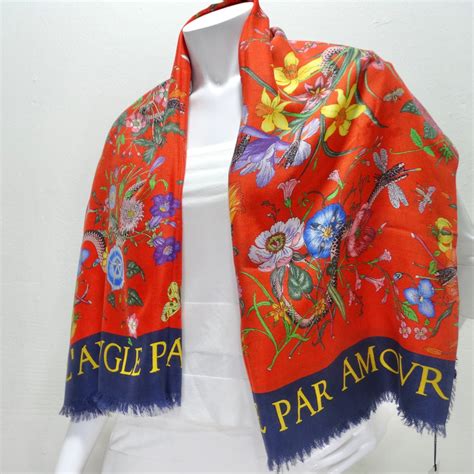 Gucci L'aveugle Par Amour Flora Snake Scarf .